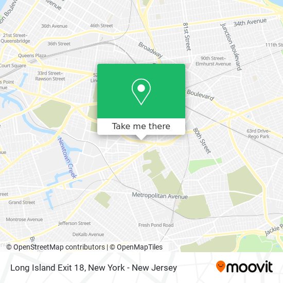 Mapa de Long Island Exit 18