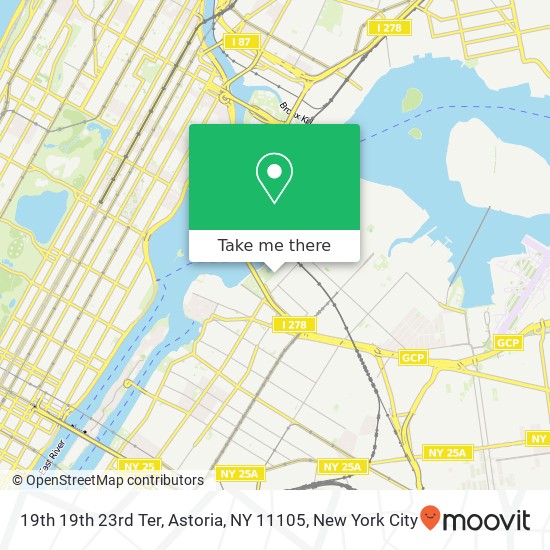 Mapa de 19th 19th 23rd Ter, Astoria, NY 11105
