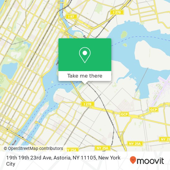 Mapa de 19th 19th 23rd Ave, Astoria, NY 11105