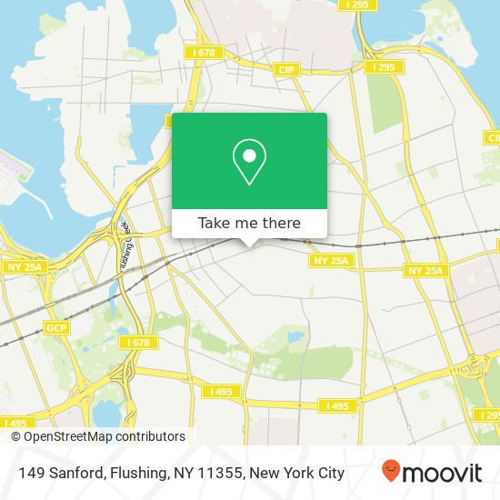 Mapa de 149 Sanford, Flushing, NY 11355