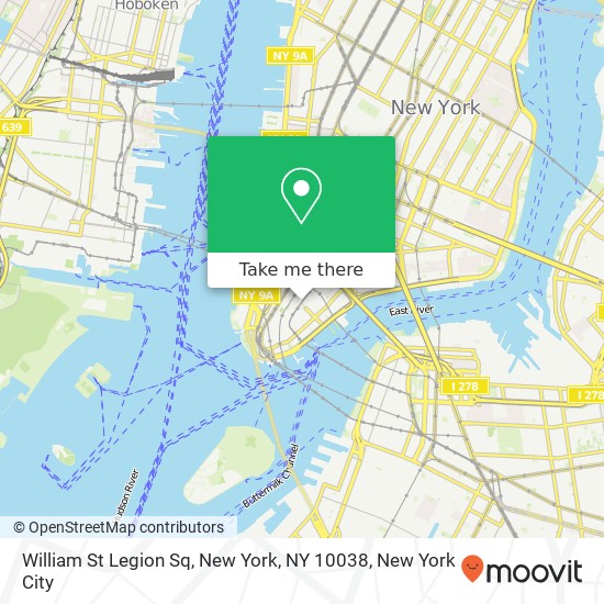 Mapa de William St Legion Sq, New York, NY 10038
