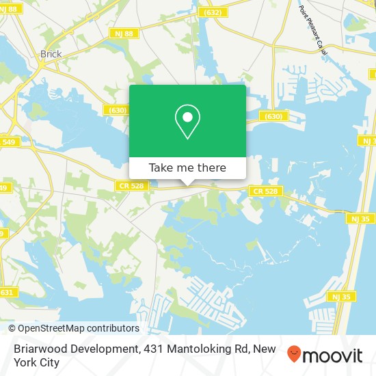 Mapa de Briarwood Development, 431 Mantoloking Rd