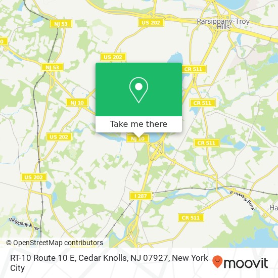 RT-10 Route 10 E, Cedar Knolls, NJ 07927 map