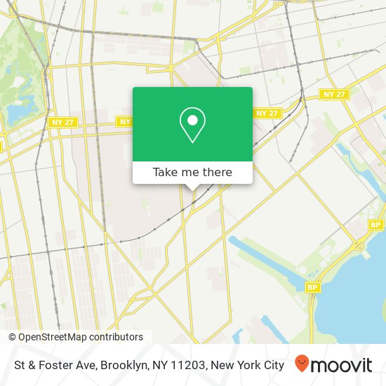 Mapa de St & Foster Ave, Brooklyn, NY 11203
