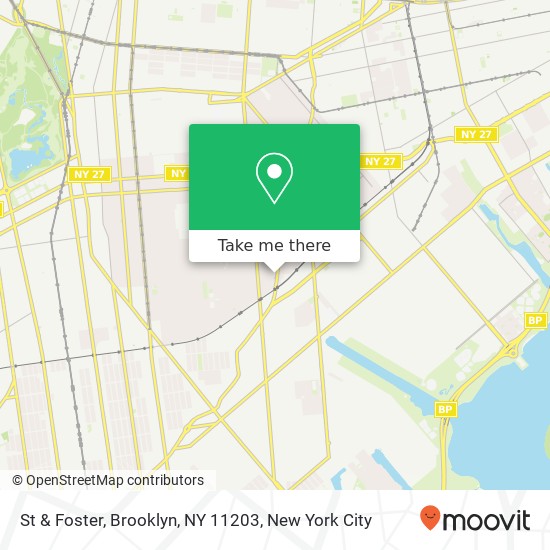 Mapa de St & Foster, Brooklyn, NY 11203