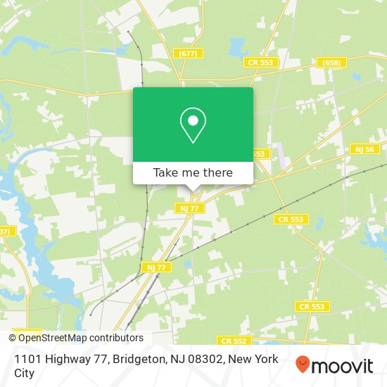 1101 Highway 77, Bridgeton, NJ 08302 map