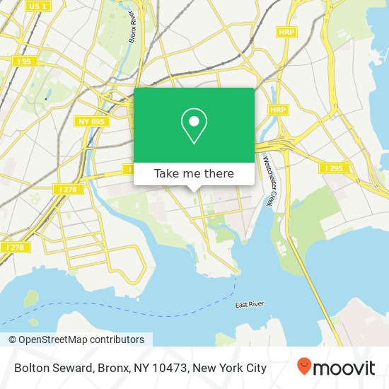 Mapa de Bolton Seward, Bronx, NY 10473