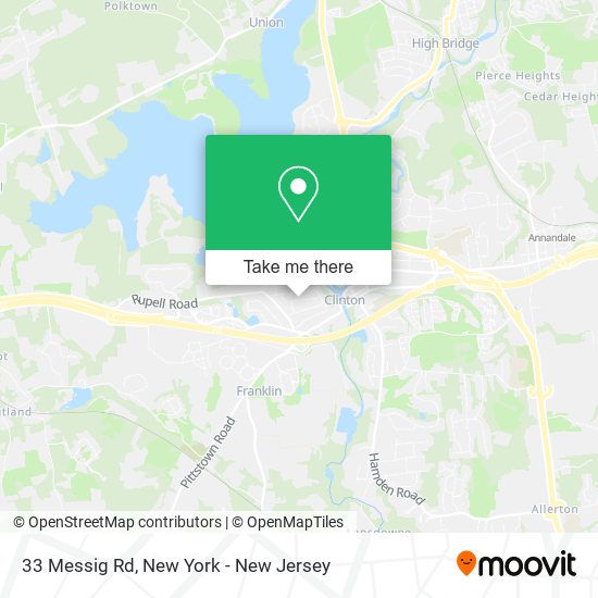 Mapa de 33 Messig Rd, Clinton, NJ 08809