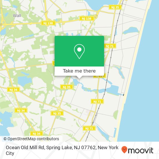 Mapa de Ocean Old Mill Rd, Spring Lake, NJ 07762