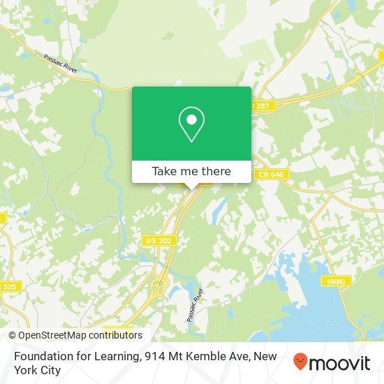 Mapa de Foundation for Learning, 914 Mt Kemble Ave