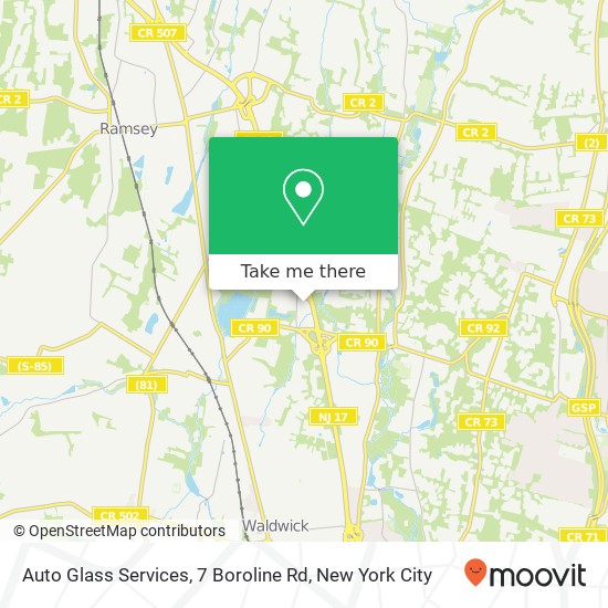 Auto Glass Services, 7 Boroline Rd map