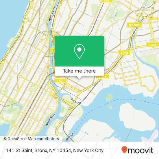 Mapa de 141 St Saint, Bronx, NY 10454