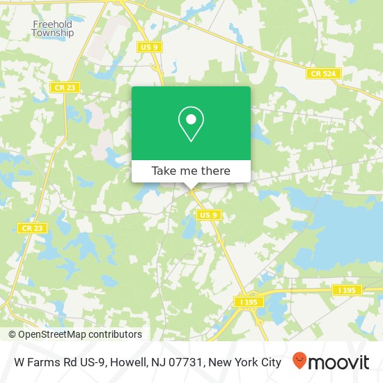 W Farms Rd US-9, Howell, NJ 07731 map