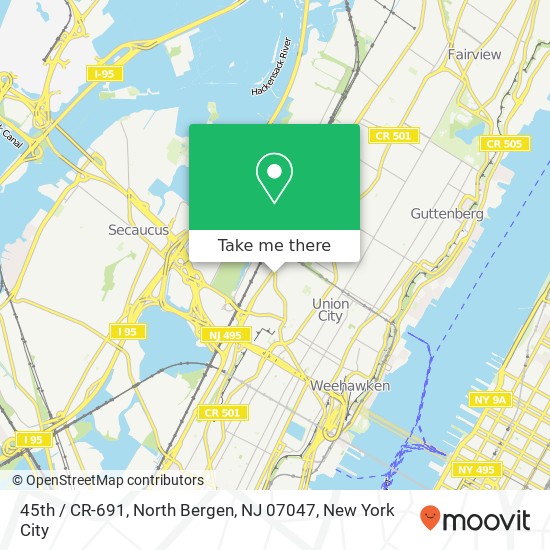 45th / CR-691, North Bergen, NJ 07047 map