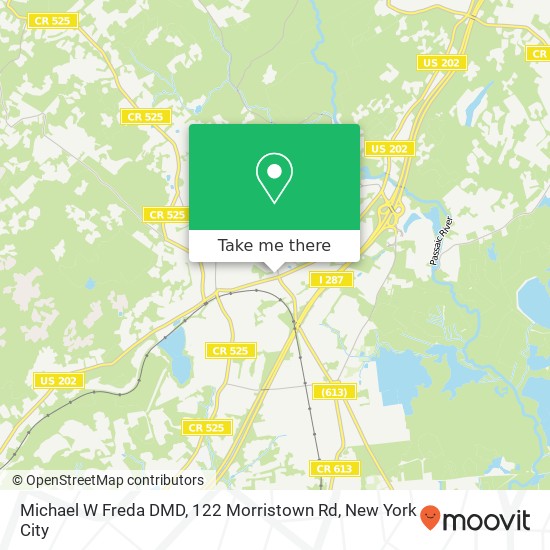 Mapa de Michael W Freda DMD, 122 Morristown Rd