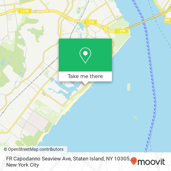Mapa de FR Capodanno Seaview Ave, Staten Island, NY 10305