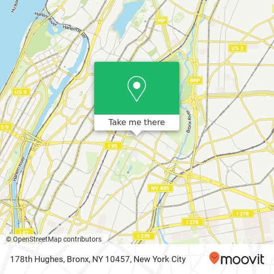 Mapa de 178th Hughes, Bronx, NY 10457