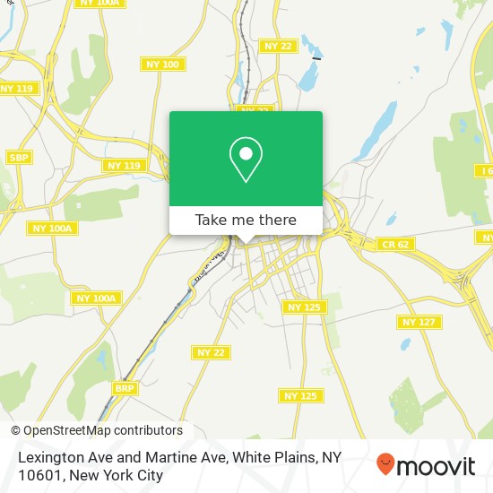 Lexington Ave and Martine Ave, White Plains, NY 10601 map