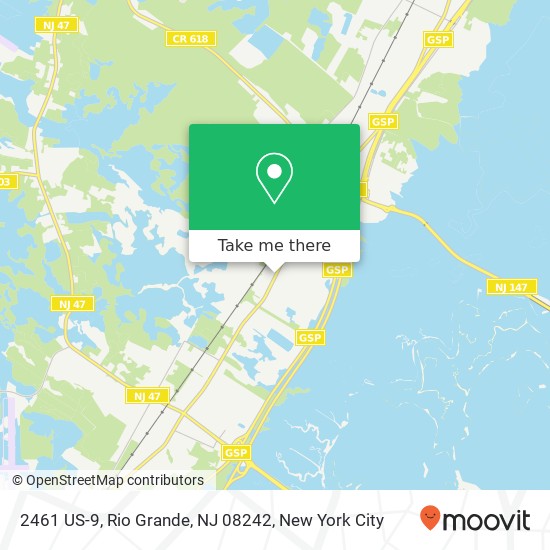 Mapa de 2461 US-9, Rio Grande, NJ 08242