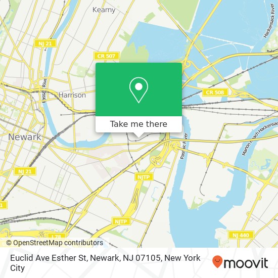 Euclid Ave Esther St, Newark, NJ 07105 map