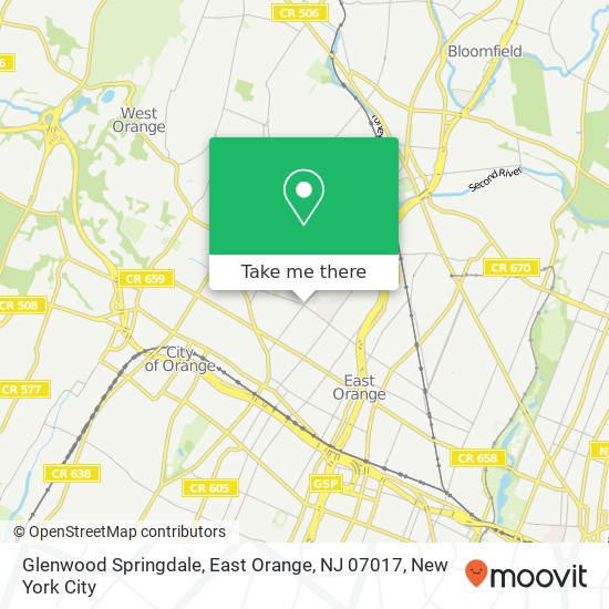 Glenwood Springdale, East Orange, NJ 07017 map