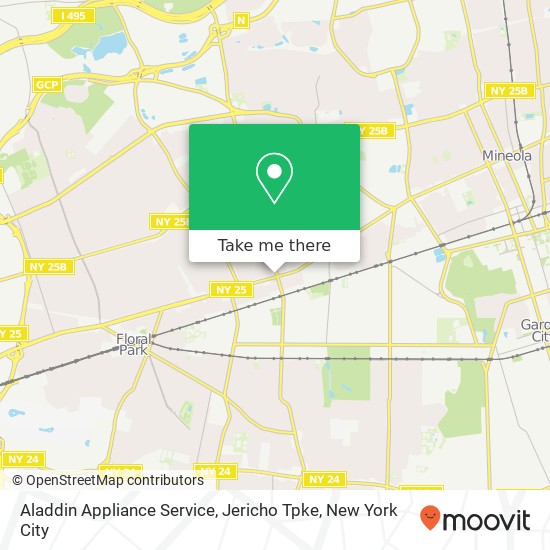 Mapa de Aladdin Appliance Service, Jericho Tpke