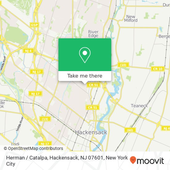 Herman / Catalpa, Hackensack, NJ 07601 map