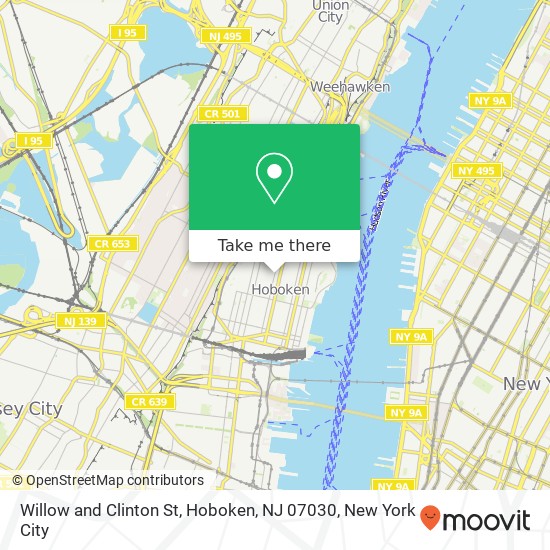 Willow and Clinton St, Hoboken, NJ 07030 map