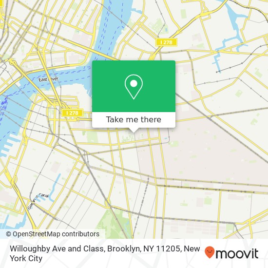 Mapa de Willoughby Ave and Class, Brooklyn, NY 11205