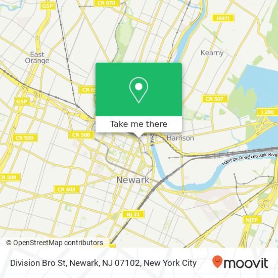 Division Bro St, Newark, NJ 07102 map