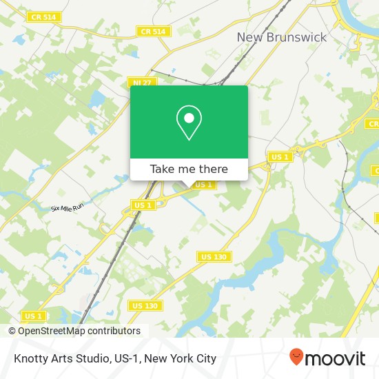Mapa de Knotty Arts Studio, US-1