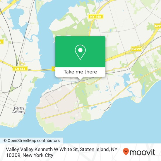 Mapa de Valley Valley Kenneth W White St, Staten Island, NY 10309