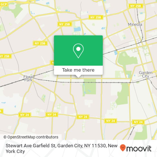 Stewart Ave Garfield St, Garden City, NY 11530 map