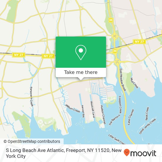 Mapa de S Long Beach Ave Atlantic, Freeport, NY 11520
