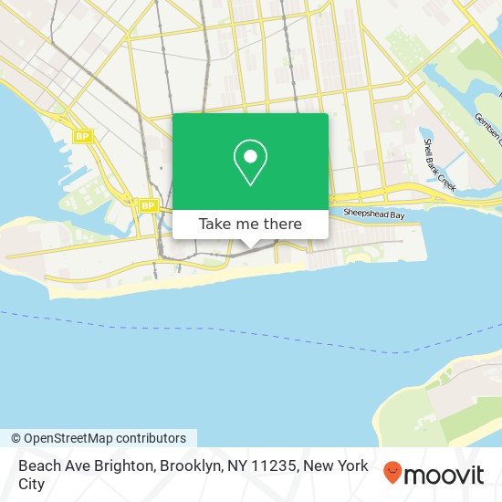 Mapa de Beach Ave Brighton, Brooklyn, NY 11235