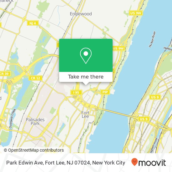 Park Edwin Ave, Fort Lee, NJ 07024 map