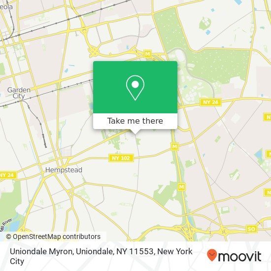 Mapa de Uniondale Myron, Uniondale, NY 11553