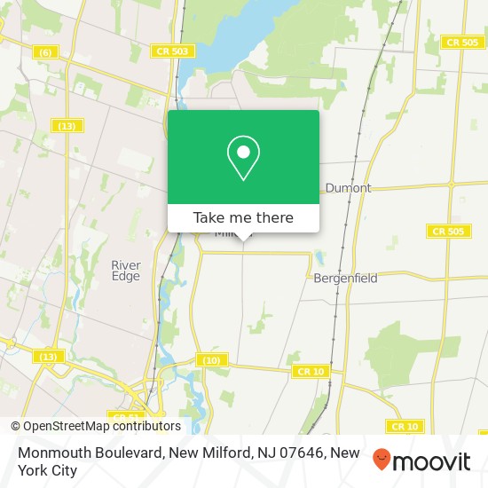 Mapa de Monmouth Boulevard, New Milford, NJ 07646