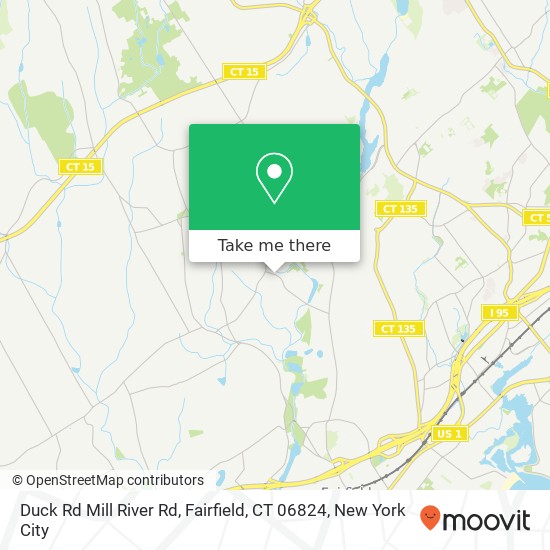 Mapa de Duck Rd Mill River Rd, Fairfield, CT 06824