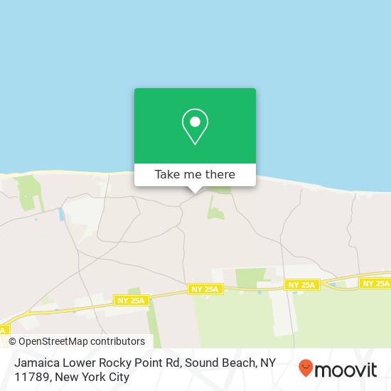 Mapa de Jamaica Lower Rocky Point Rd, Sound Beach, NY 11789
