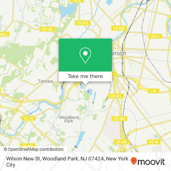 Mapa de Wilson New St, Woodland Park, NJ 07424