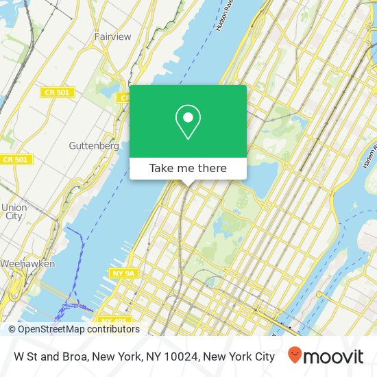 Mapa de W St and Broa, New York, NY 10024