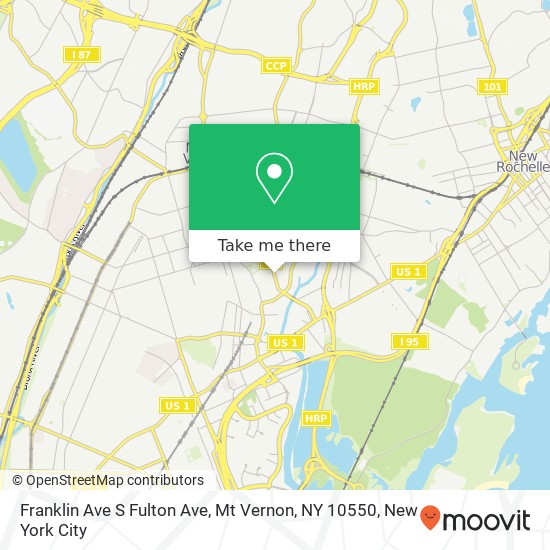 Franklin Ave S Fulton Ave, Mt Vernon, NY 10550 map