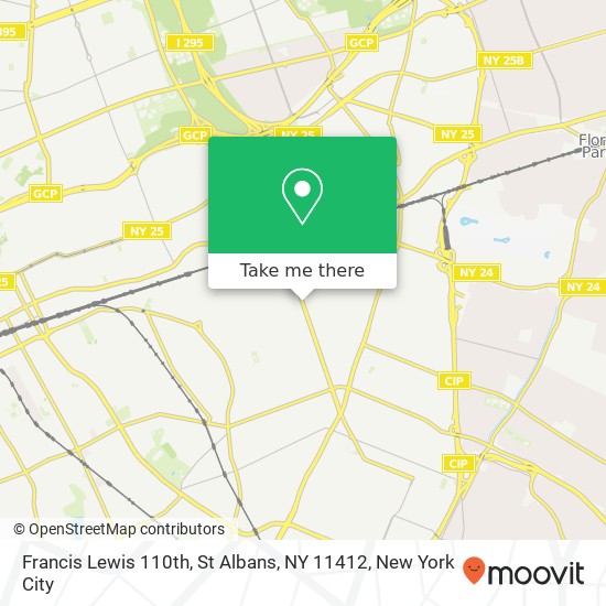 Mapa de Francis Lewis 110th, St Albans, NY 11412