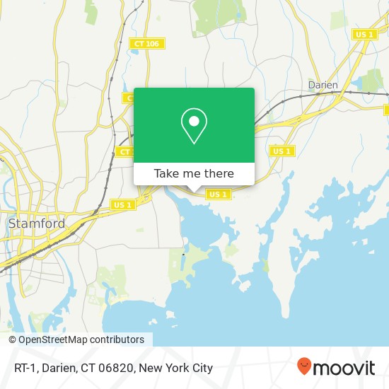 Mapa de RT-1, Darien, CT 06820