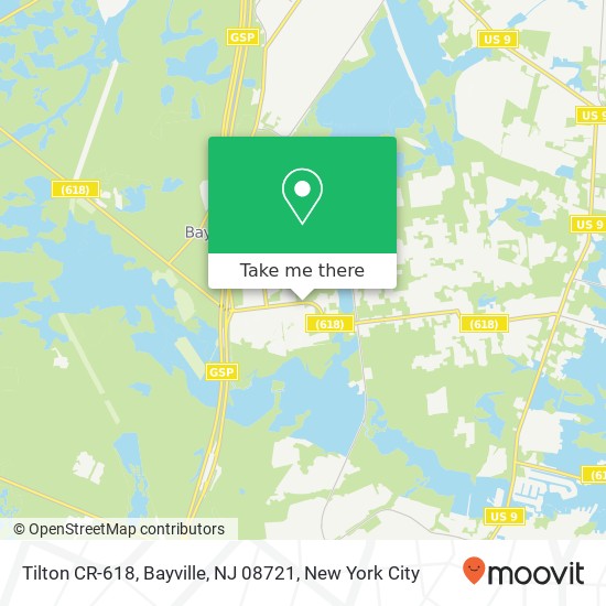 Tilton CR-618, Bayville, NJ 08721 map