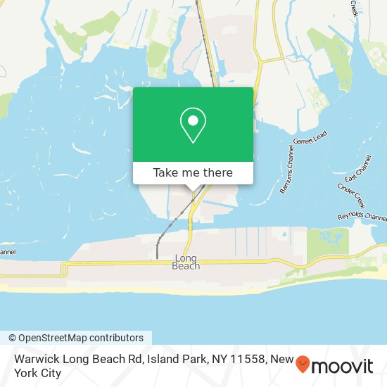 Warwick Long Beach Rd, Island Park, NY 11558 map