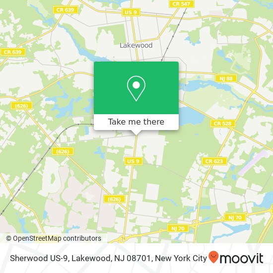 Sherwood US-9, Lakewood, NJ 08701 map