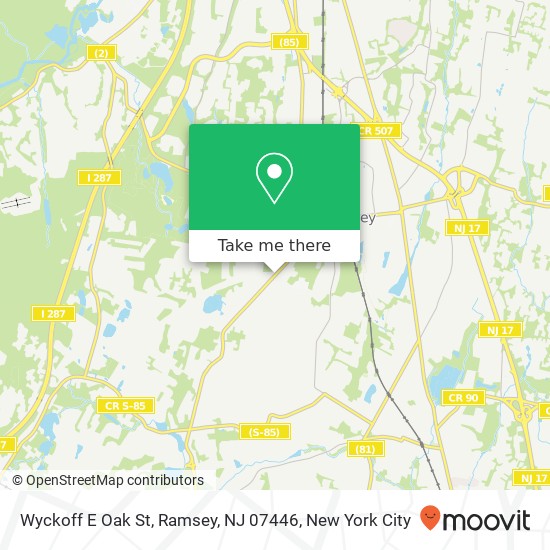 Wyckoff E Oak St, Ramsey, NJ 07446 map