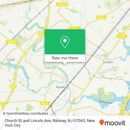 Church St and Lincoln Ave, Rahway, NJ 07065 map